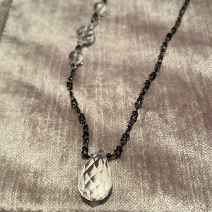 Abstract Crystal Necklace clear